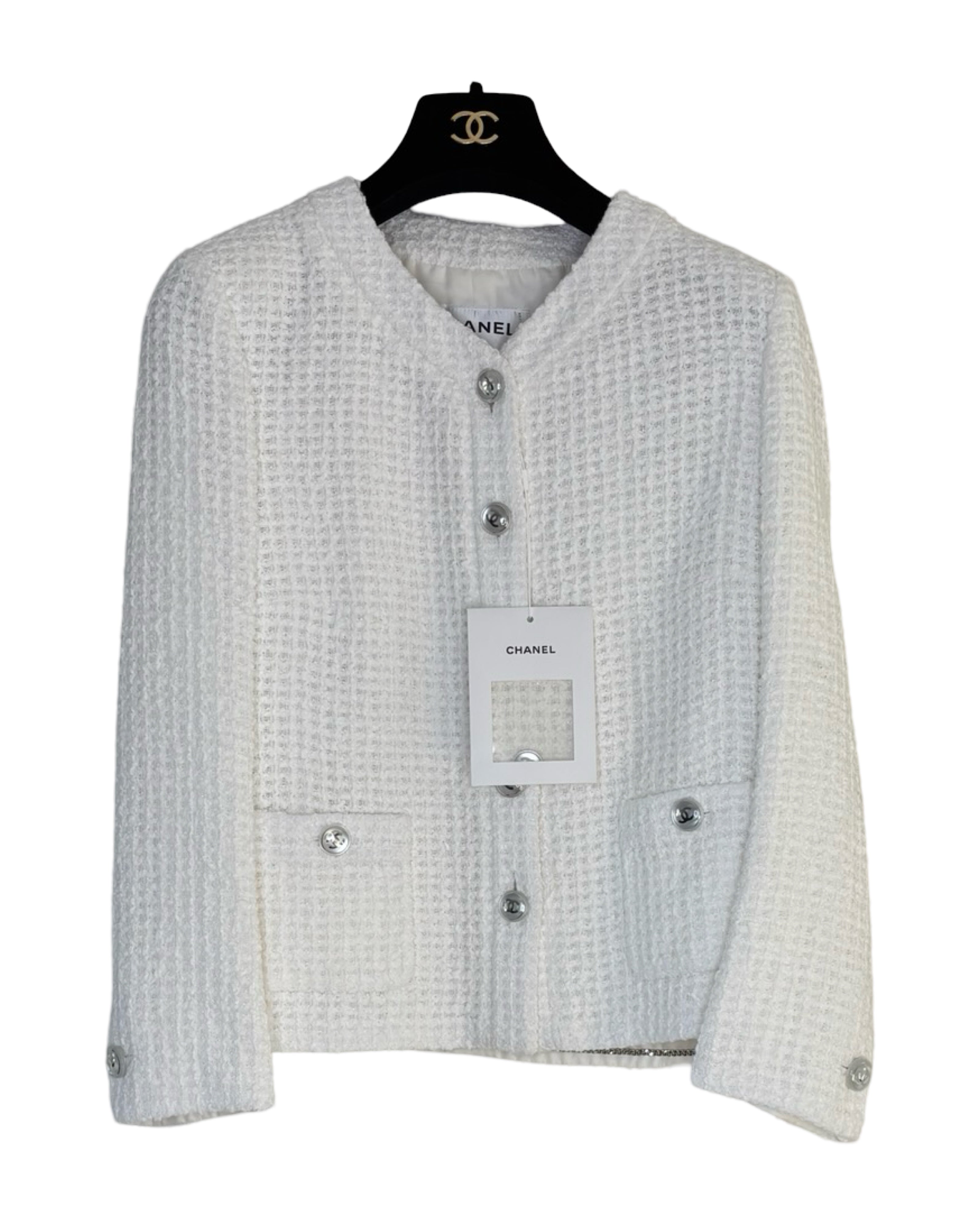 ジャケット・アウター CLANE NO COLOR TWEED JACKET - WHITE 22AWアウター先行予約アイテム紹介Part7】-松本恵奈のMUST BUY