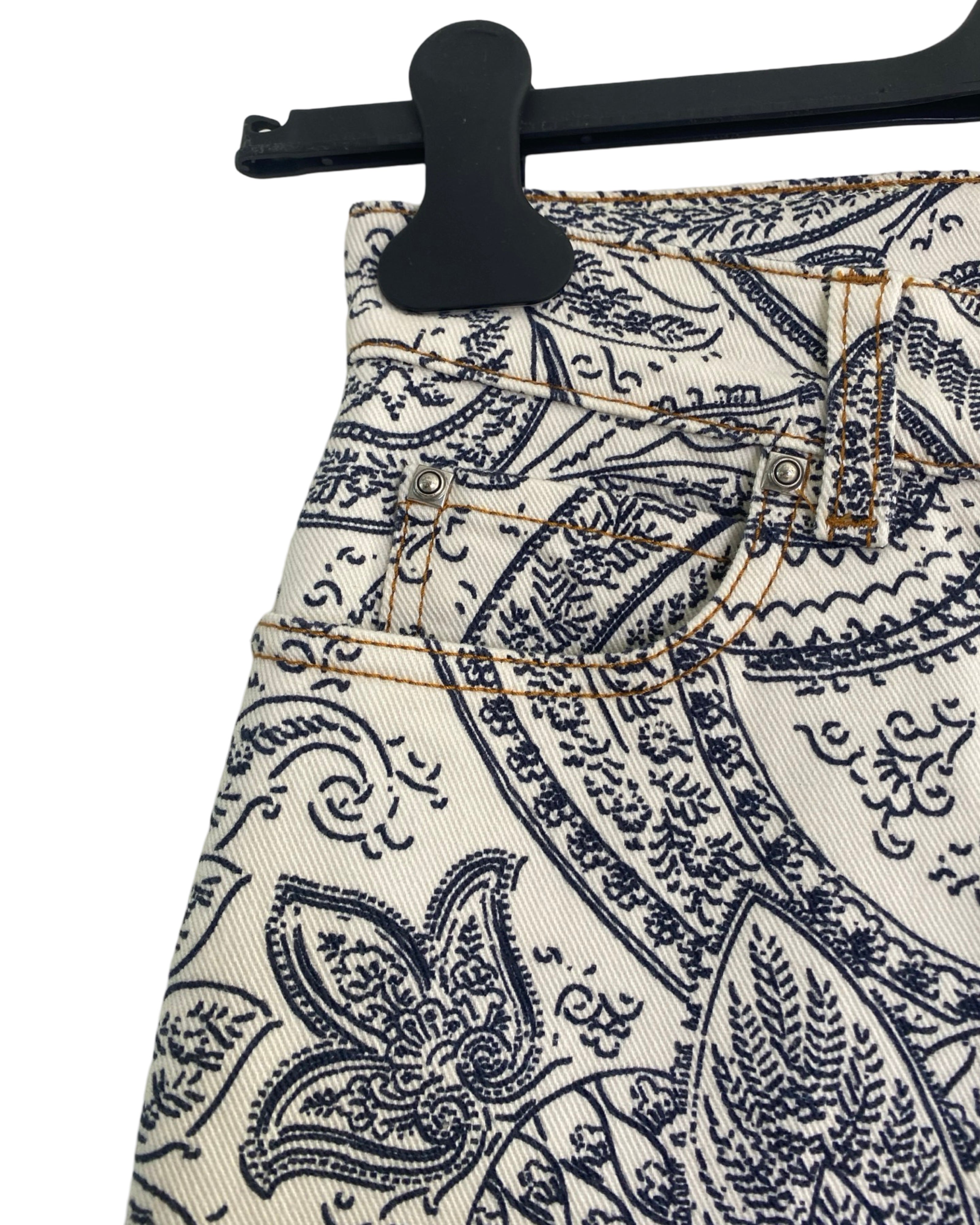 【関税込み】ETRO JEANS PAISLEY ETRO paisley-print wide-leg Jeans | Blue | FARFETCH